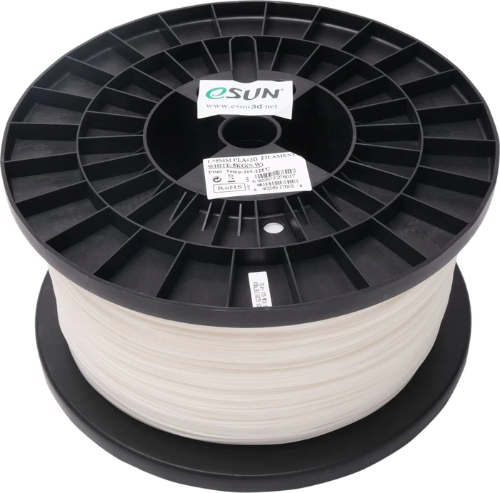 eSUN PLA+, white, Spule, 1.75mm, 5.00kg