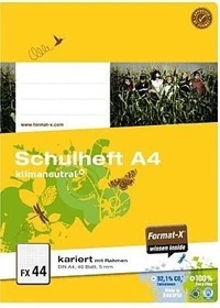 Ursus green Heft FX44, A4, kariert, 40 Blatt