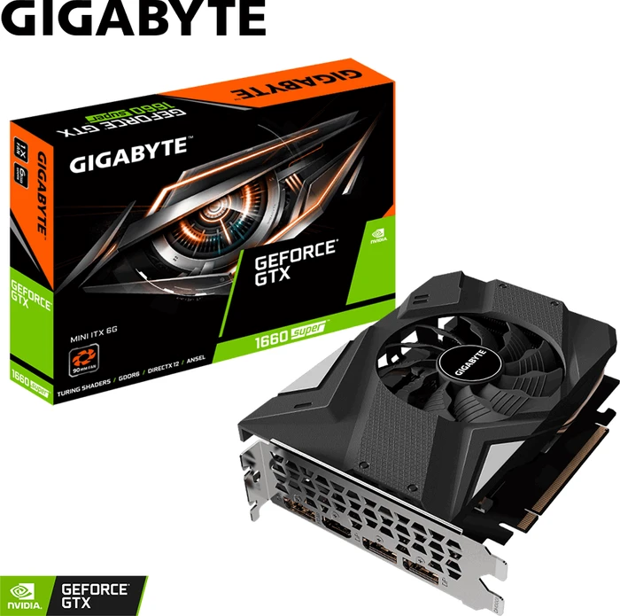 GIGABYTE GeForce GTX 1660 SUPER Mini ITX 6G, 6GB GDDR6, HDMI, 3x DP