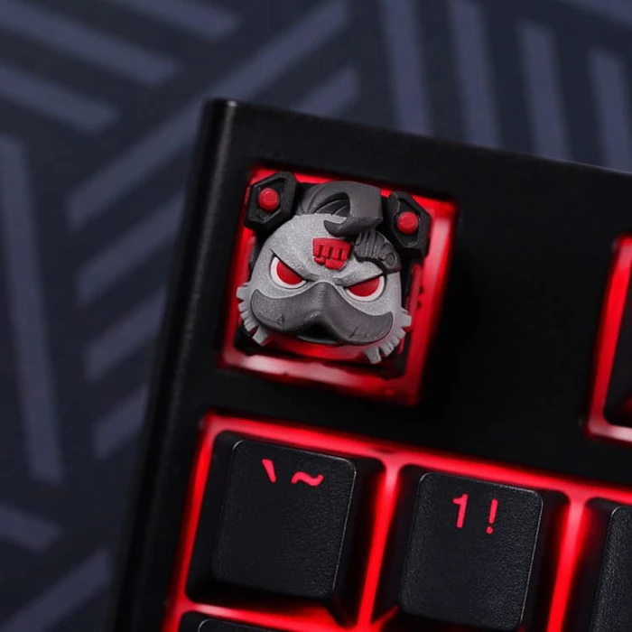 Ducky x Hot Keys Project Ducky League Keycap Dark Edition - The Bulk, Kunstharz (Resin), rot/grau/schwarz, 1 Taste