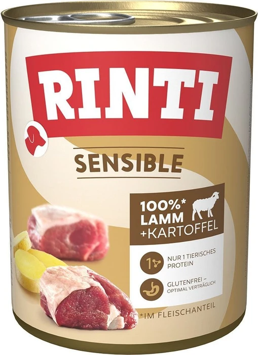 Finnern Rinti Sensible Lamm und Kartoffel, 9.60kg (12x 800g)