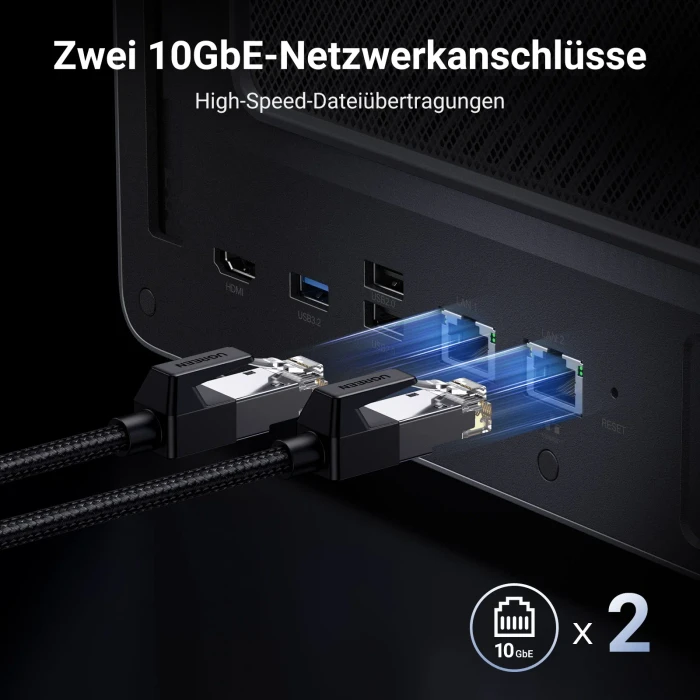 Ugreen NASync DXP6800 Pro 8TB, 8GB RAM, 2x RJ-45 10GBase-T, 2x Thunderbolt 4 / USB4