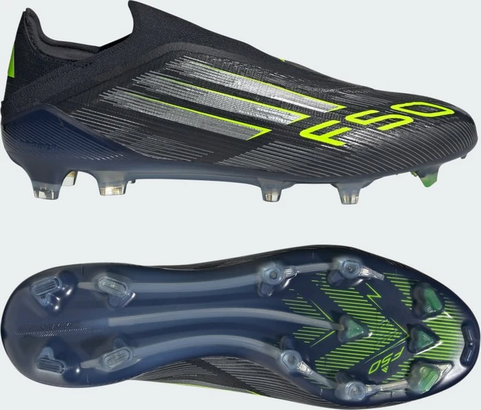 adidas F50 Elite Laceless FG core black/iron metallic/lucid lemon