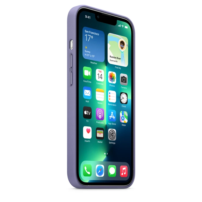 Apple Leder Case mit MagSafe für iPhone 13 Pro Wisteria