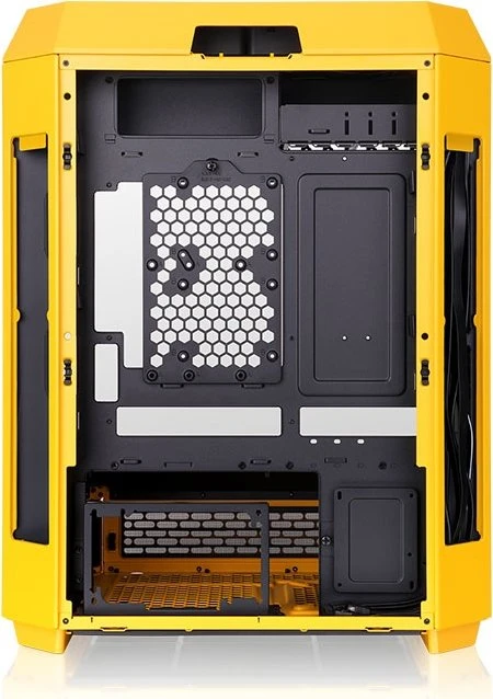 Thermaltake The Tower 600 Bumblebee, gelb/schwarz, Glasfenster