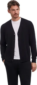 Falke Luxury Cardigan V-Ausschnitt Strickjacke schwarz (Herren)