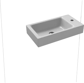 Kaldewei Puro 3162 Wandwaschtisch 55x30x10cm, mit Hahnloch rechts, manhattan