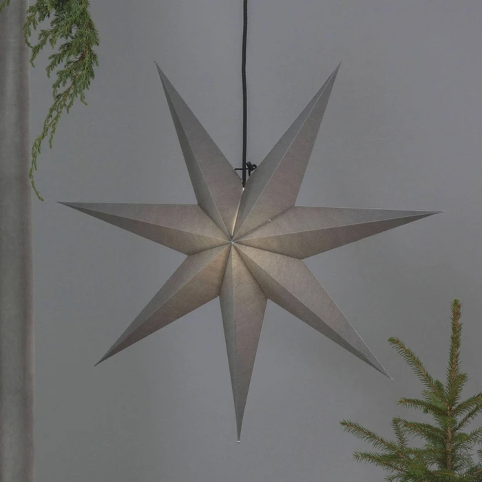 Star Trading Ozen Papierstern 70cm hängend grau 1x E14