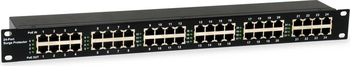 LevelOne Überspannungsschutz Patchpanel, 24x RJ-45, 6kV, 30W PoE+ kompatibel