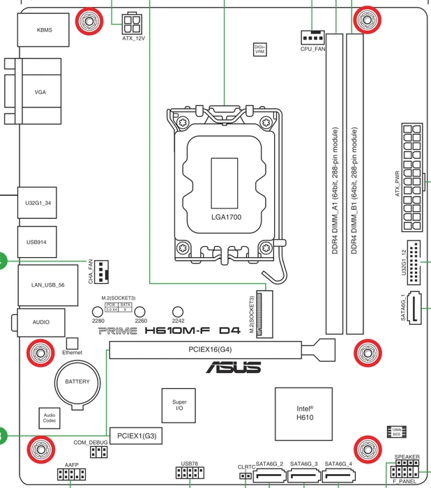 ASUS Prime H610M-F D4-CSM (Intel 1700)