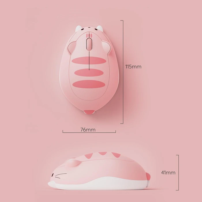 Akko x Waigua Cat Theme Wireless Mouse, Pink Angie, USB