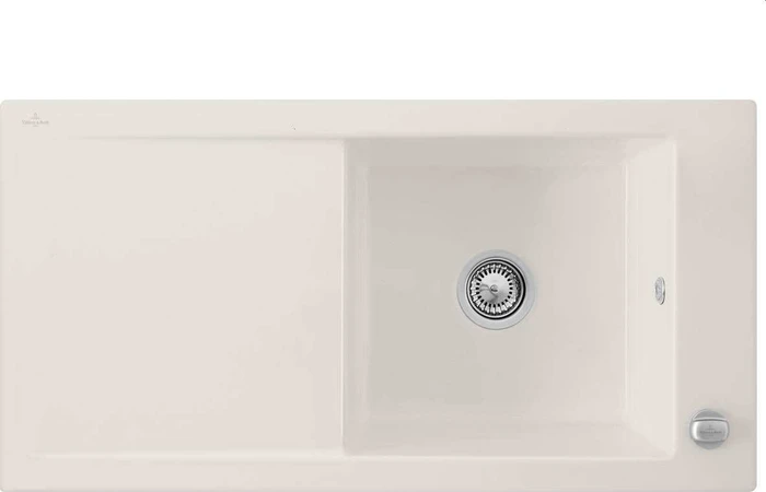 Villeroy & Boch Timeline 60 Einbau Becken reversibel mit Ablauffernbedienung crema