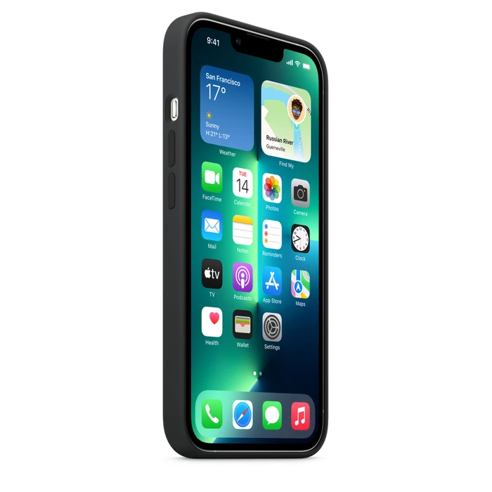Apple Silikon Case mit MagSafe für iPhone 13 Pro Mitternacht