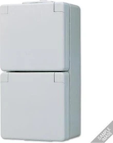 Jung WG 600 SCHUKO Zweifach-Steckdose senkrecht 16A 250V