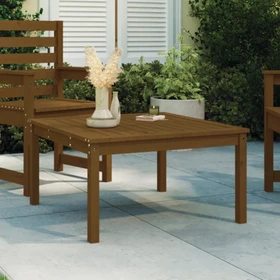 vidaXL Loungetisch Massivholz Kiefer 82.5x82.5cm honigbraun