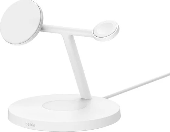 Belkin BoostCharge Pro kabellose 3-in-1-Ladestation mit Qi2 (15W) weiß