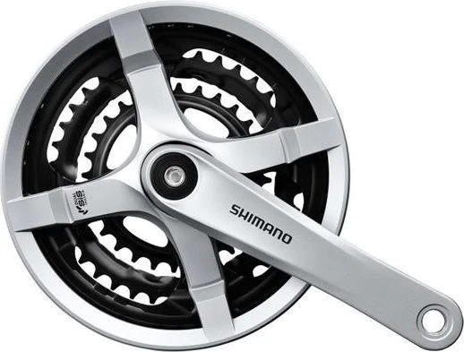 Shimano Tourney FC-TY501 Kettenschutz 48/38/28 Zähne Kurbelgarnitur 170mm silber