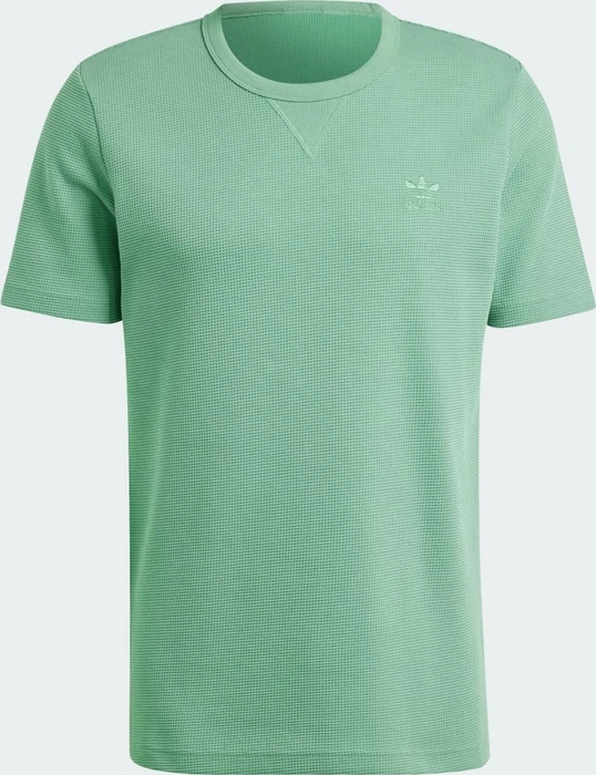 adidas Trefoil Essentials Waffle T-Shirt kurzarm preloved green (Herren)