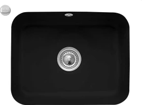Villeroy & Boch Cisterna 60C Unterbau Becken mittig mit Ablauffernbedienung ebony