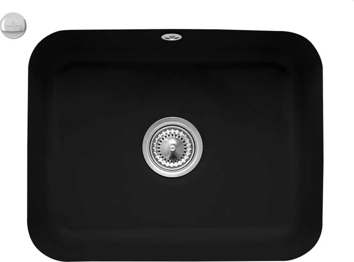 Villeroy & Boch Cisterna 60C Unterbau Becken mittig mit Ablauffernbedienung ebony