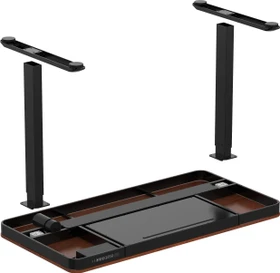 Activejet ET119W-C elektrisch höhenverstellbarer Sitz-Steh-Schreibtisch 140x70cm Walnuss/schwarz