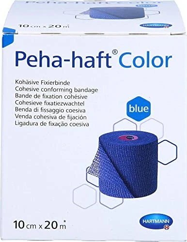 Hartmann Peha-haft Color Fixierbinde latexfrei blau, 10cm x 20m, 1 Stück