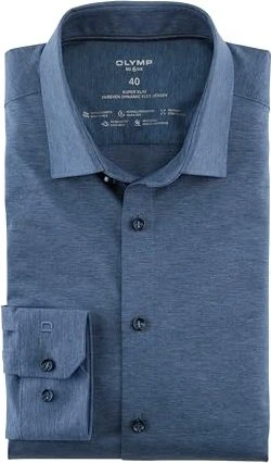 OLYMP No. Six 24/Seven Urban Kent Hemd langarm rauchblau (Herren)