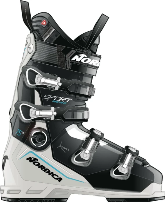 Nordica Sportmachine 3 75 W schwarz/grau/blau (Damen) (Modell 2025/2026)