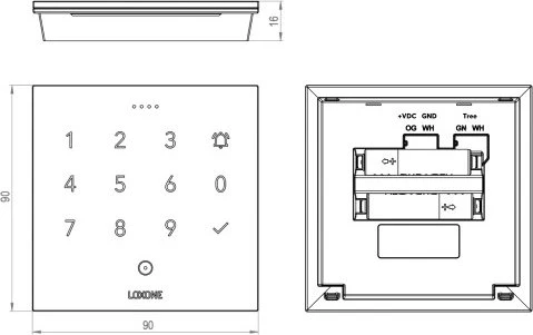Loxone NFC Code Touch Air anthrazit