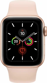 Apple Watch Series 5 (GPS) 44mm Aluminium gold mit Sportarmband sandrosa