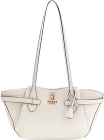 Guess Yesba Saffiano Schultertasche creme