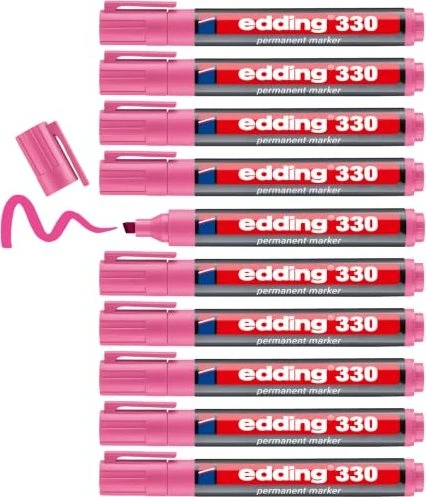 edding 330 Permanentmarker rosa, 10er-Pack