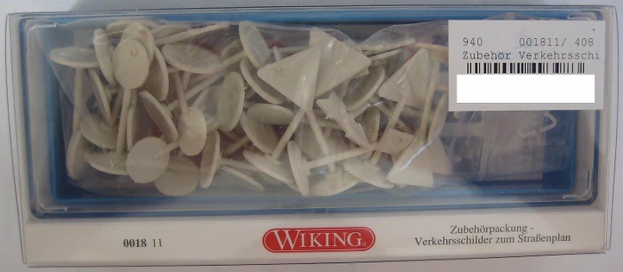 Wiking Zubehör Zubehörpackung Verkehrsschilder zum Straßenplan
