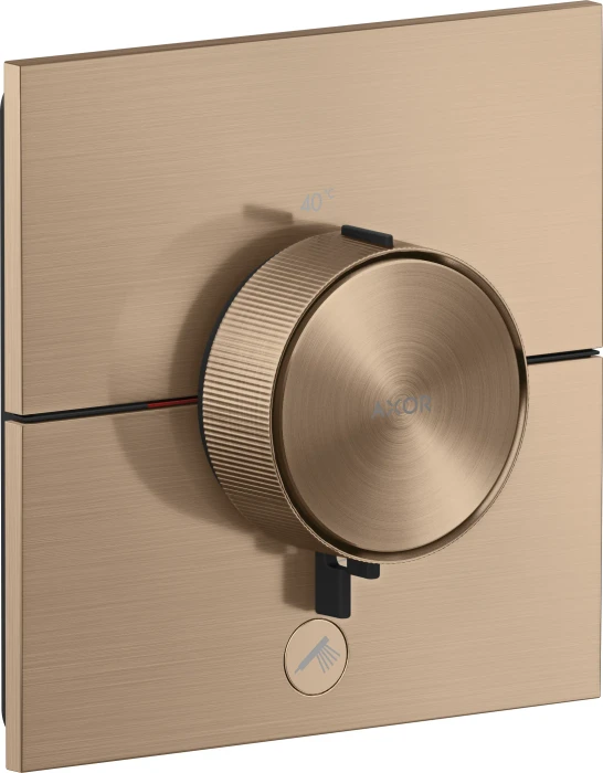 Hansgrohe Axor ShowerSelect ID eckig Thermostat für 1 Verbraucher und einen zusätzlichen Abgang brushed red gold