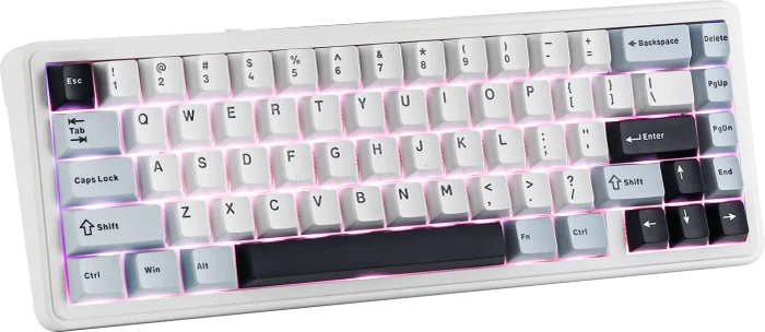 Epomaker x Aula F65, Light Blue, LEDs RGB, hot-swap, Epomaker Flamingo, USB/Bluetooth, US
