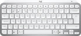 Logitech MX Keys Mini, LEDs weiß, Logi Bolt, Pale Gray, weiß/grau, USB/Bluetooth, UK