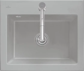 Villeroy & Boch Subway 60 S flat flächenbündig Becken mittig mit Ablauffernbedienung graphite
