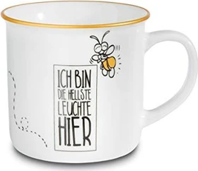 Nici Kaffeetasse Ich bin die hellste Leuchte hier 400ml metallic