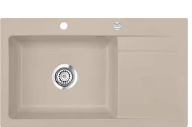 systemceram Stema 86 SL Einbau Becken links mit Ablauffernbedienung fango
