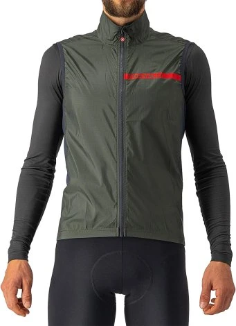 Castelli Squadra Stretch Fahrradweste military green/dark grey (Herren)