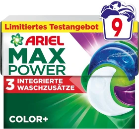 Ariel Color+ MaxPower Pods Waschmittel, 9 Stück