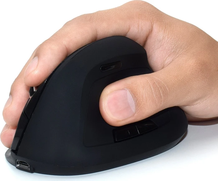 Ewent Wireless Ergonomic Mouse schwarz, USB