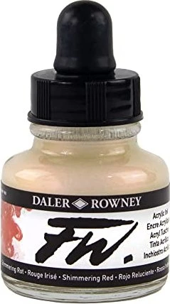 Daler Rowney FW Acrylic Ink shimmering red, 29.5ml