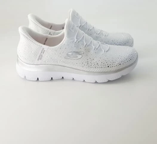 Skechers Slip-Ins: Summits - Brilliant Shine weiß/silber (Damen)