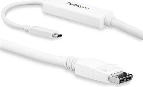 StarTech USB-C 3.1 [Stecker] auf DisplayPort 1.2 [Stecker] 4K 60Hz Adapterkabel weiß, 3m