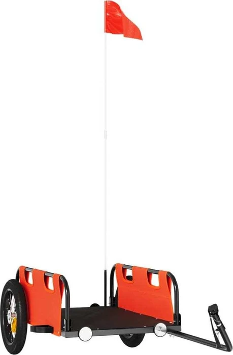 vidaXL Transport 122x53cm Fahrradanhänger orange