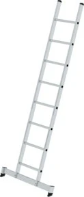 Günzburger Steigtechnik Anlegeleiter mit Nivello-Traverse, 8 Stufen