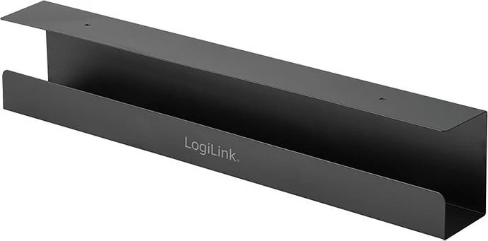 LogiLink Kabelmanagement Kabelkanal Untertischmontage, schwarz