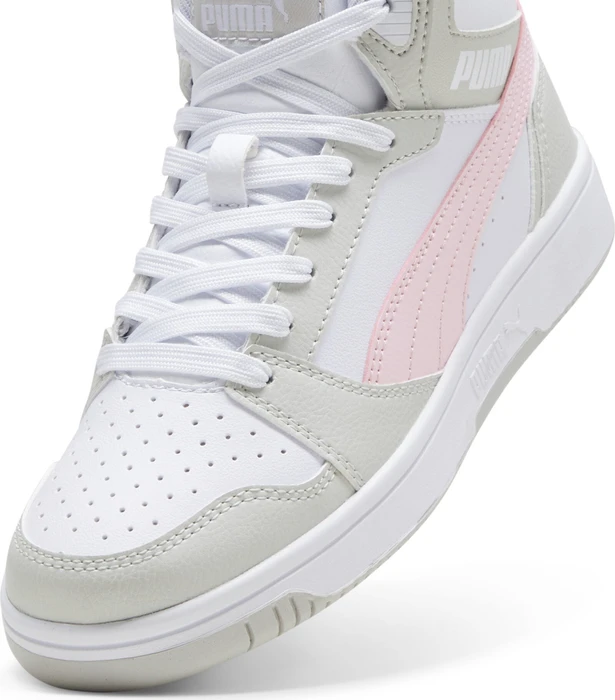Puma Rebound V6 Mid puma white/frosty pink/sedate gray (Junior)