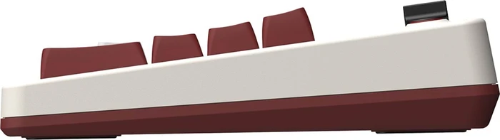 8BitDo Retro 18 Mechanical Numpad Fami Edition, mehrfarbig/rot/weiß, Kailh Box V2 WHITE, hot-swap, USB-C/Bluetooth